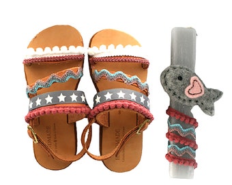 Paschal Candle Catholic Easter, Greek Easter Lambathes, Greek Pascha Candles, Κοριτσίστικη λαμπάδα, Σανδάλια, Easter Gift for Goddaughter