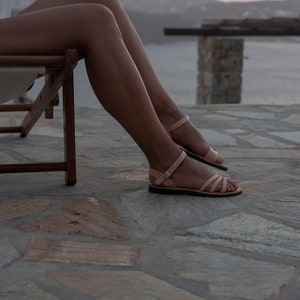 Griechische sandalen roman sandals natural color sandal image 6