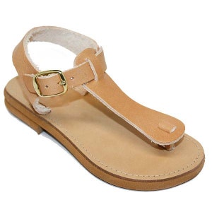 Unisex thong sandals kids/ Leather Grecian make perfect image 3