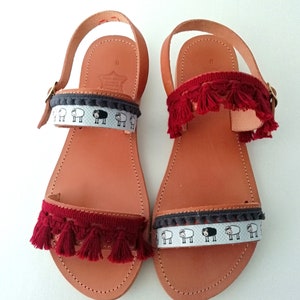 Women sandals strapes flatsSlip on shoes with strap for her image 2
