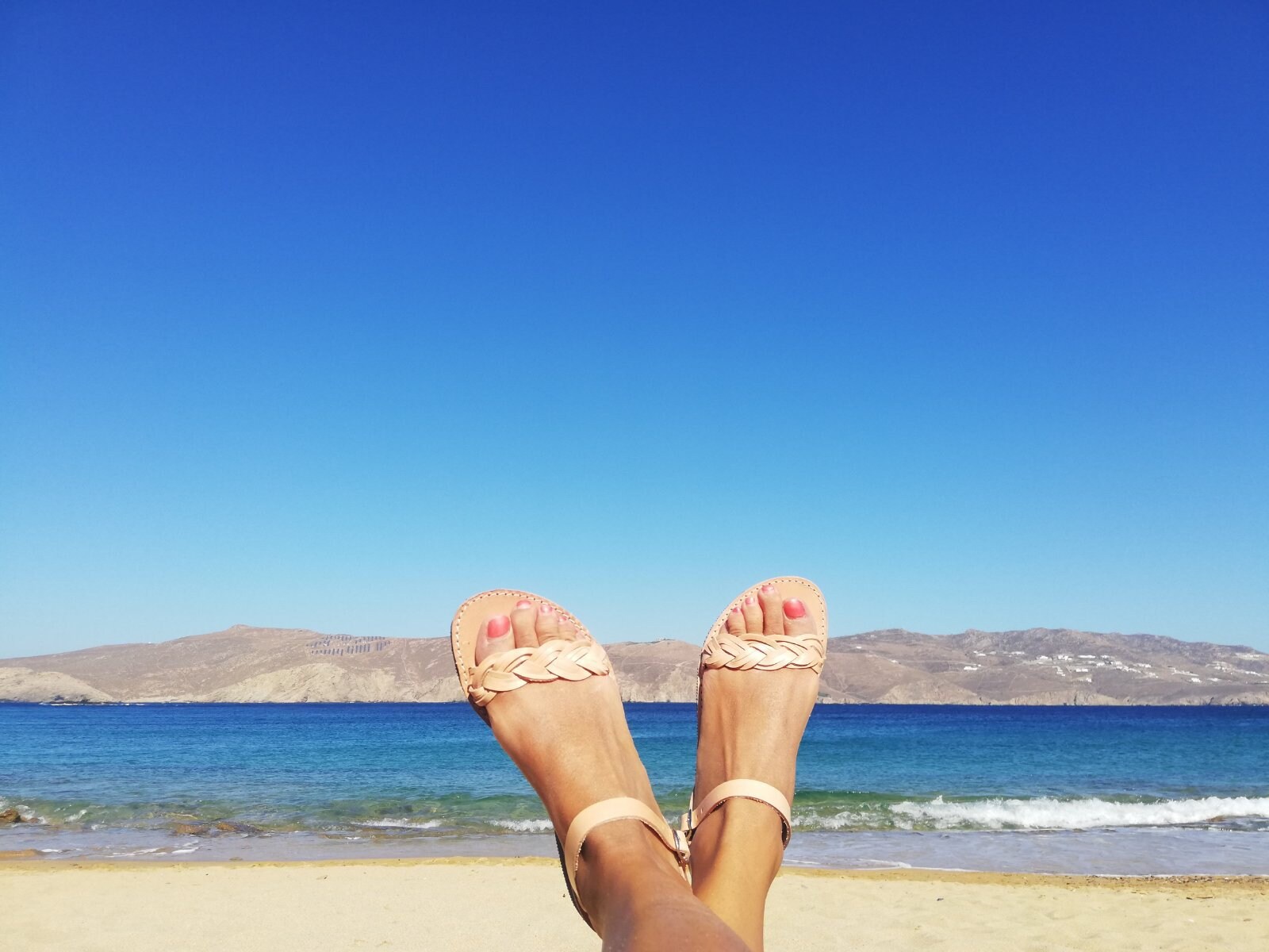 Grecian Leather Sandals Made in Greece, Ankle Strap Sandals Women ...