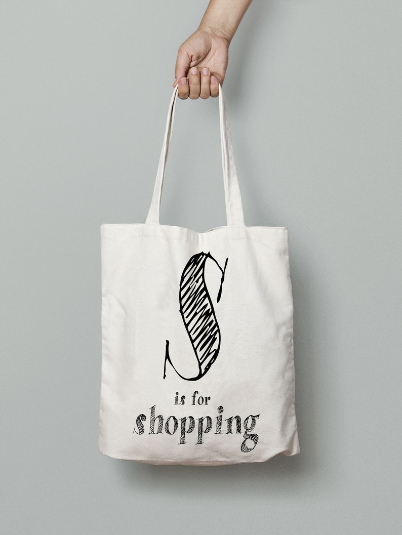 Custom name bag, canvas tote bag personalized, monogram bag tote, your text here, your logo here, printed tote bag, reusable grocery bag image 5