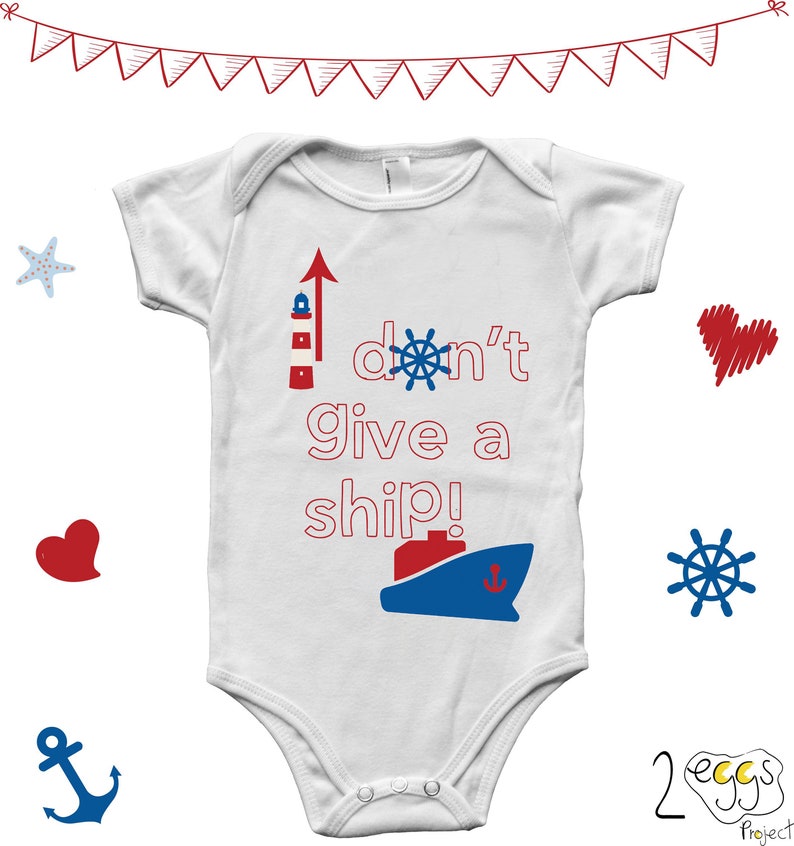 Nautical baby outfit Summer baby clothes, quote funny I dont give a ship and nautical items graphic and gladiator sandals for baby boy image 4