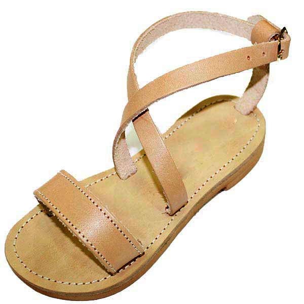 Leather handmade natural strap Greek Sandals for kidsgladiators strappy sandalsbaby girl boy summer shoes flats