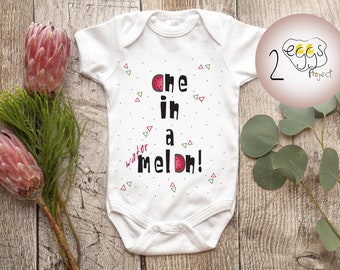 One in a melon baby, Watermelon bodysuit baby, Melon Birthday Theme, 1st birthday Baby Gift, One in a million baby gift, Funny Bodysuit