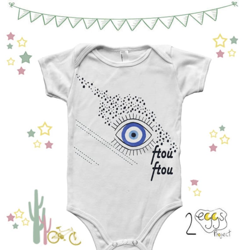 Evil Eye for Babies, Evil Eye Safety Bodysuit,protection Baby Gift With