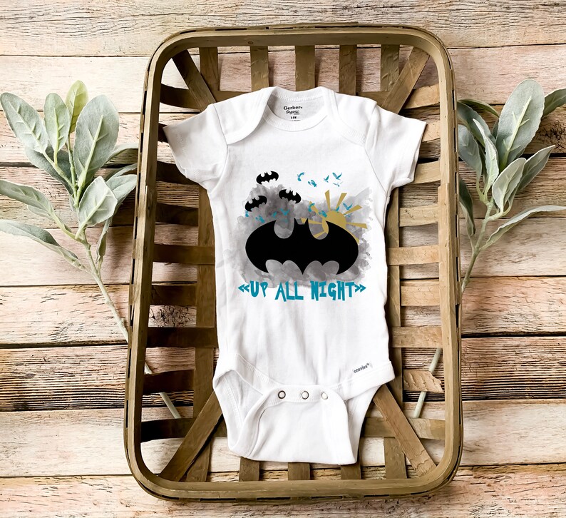 Bodysuit baby superhero, New Baby Gift, Sleepsuit, Baby Clothing, Short Sleeve Bodysuit Baby, New baby Fashion, New superhero baby arrival image 1