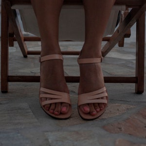 Griechische sandalen roman sandals natural color sandal image 3