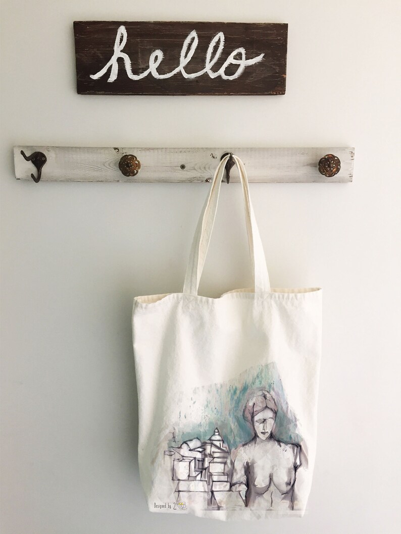 Venus statue tote bag, Reusable Eco Beach Shopper Bag. image 8