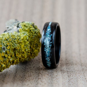 EBENHOLZ GALAXY Bugholz Ring, Holzring, Trauring, Jahrestag, Geschenk Bild 5