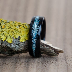 EBENHOLZ GALAXY Bugholz Ring, Holzring, Trauring, Jahrestag, Geschenk Bild 2