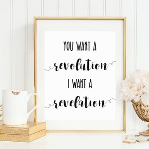 You want a revolution, I want a revelation, digital download, hamilton the musical, schuyler sisters, hamilton poster, hamilton quote
