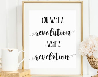 You want a revolution, I want a revelation, digital download, hamilton the musical, schuyler sisters, hamilton poster, hamilton quote