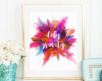Defying Gravity Lyrics Print Digital Download Wicked the | Etsy