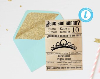 Anastasia Invitation Etsy