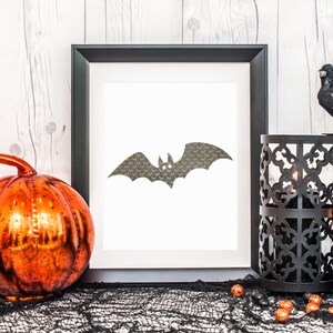 Bat silhouette, digital download, halloween printable, halloween decor, halloween wall art, printable halloween decor, bat art