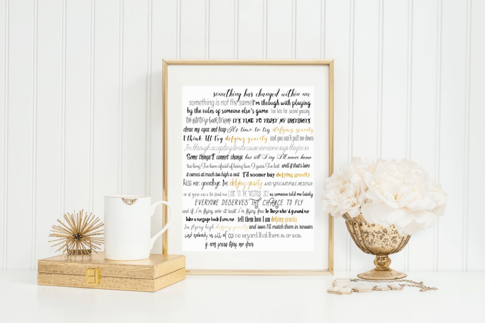 Defying Gravity Lyrics Print, Digital Download, Wicked the Musical