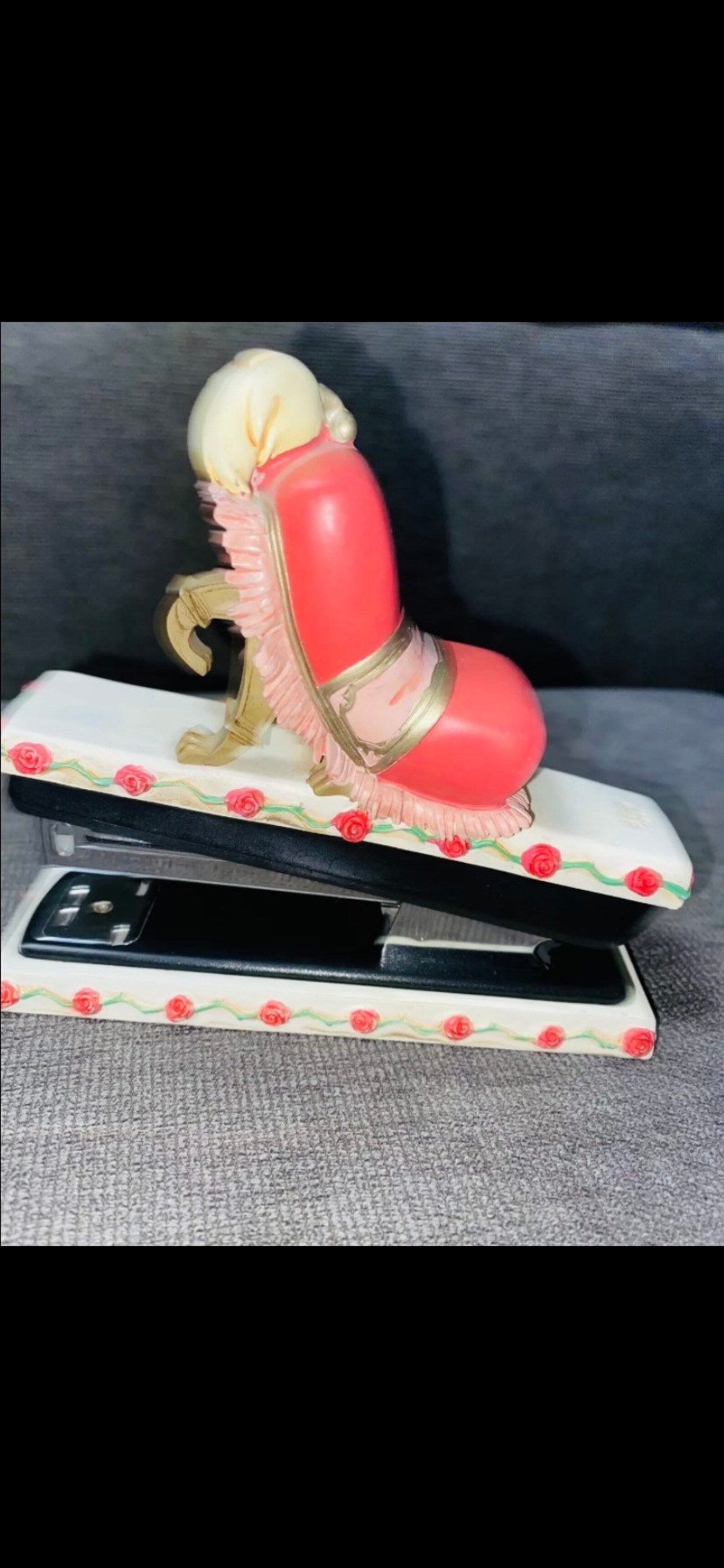 Ultra Rare Beauty and the Beast Stapler Dog Footstool Disney Etsy