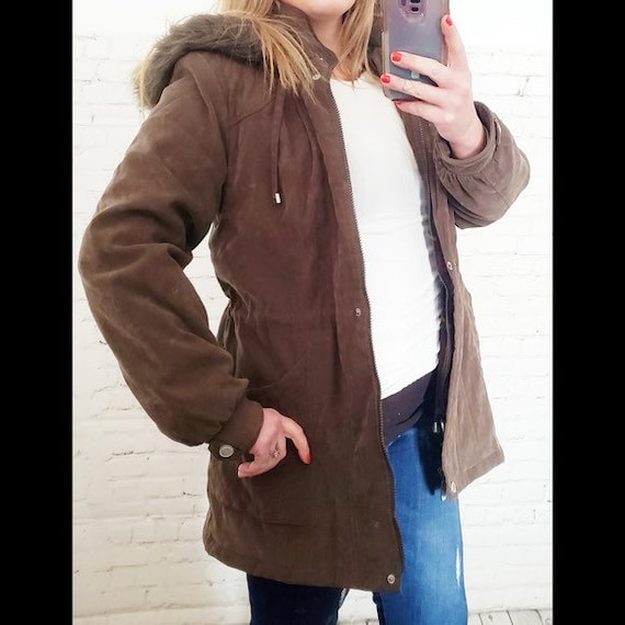 Plus size mid store length winter coats