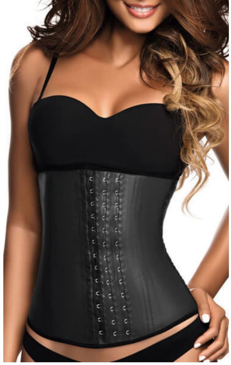 Size Large XL Black Latex Waist Trainer Corset 3 Hook -  Ireland