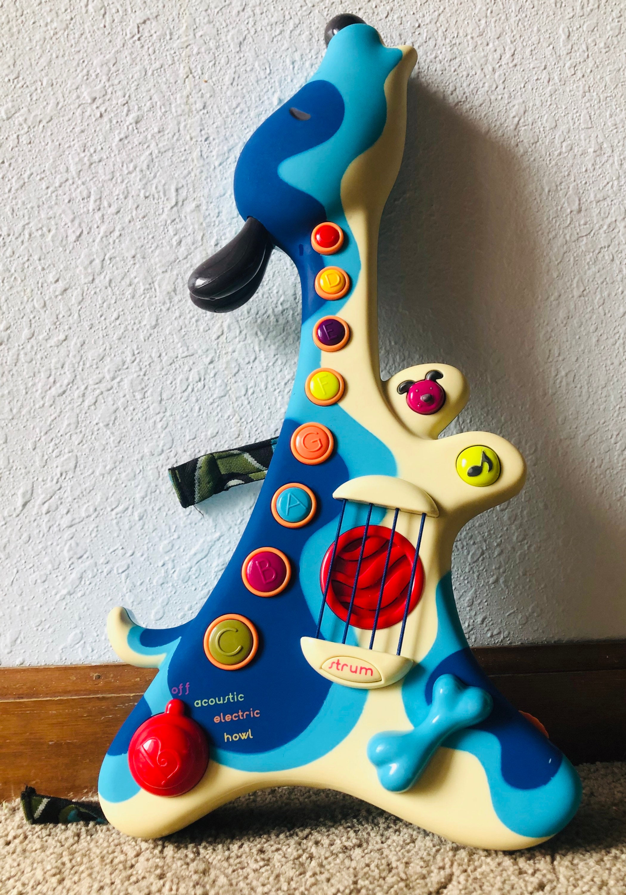 Kids Toy Guitar B. toys Interactive Dog Guitar Woofer Hound Etsy