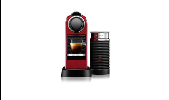 Nespresso Citiz and Milk Cherry Red Milk Frother