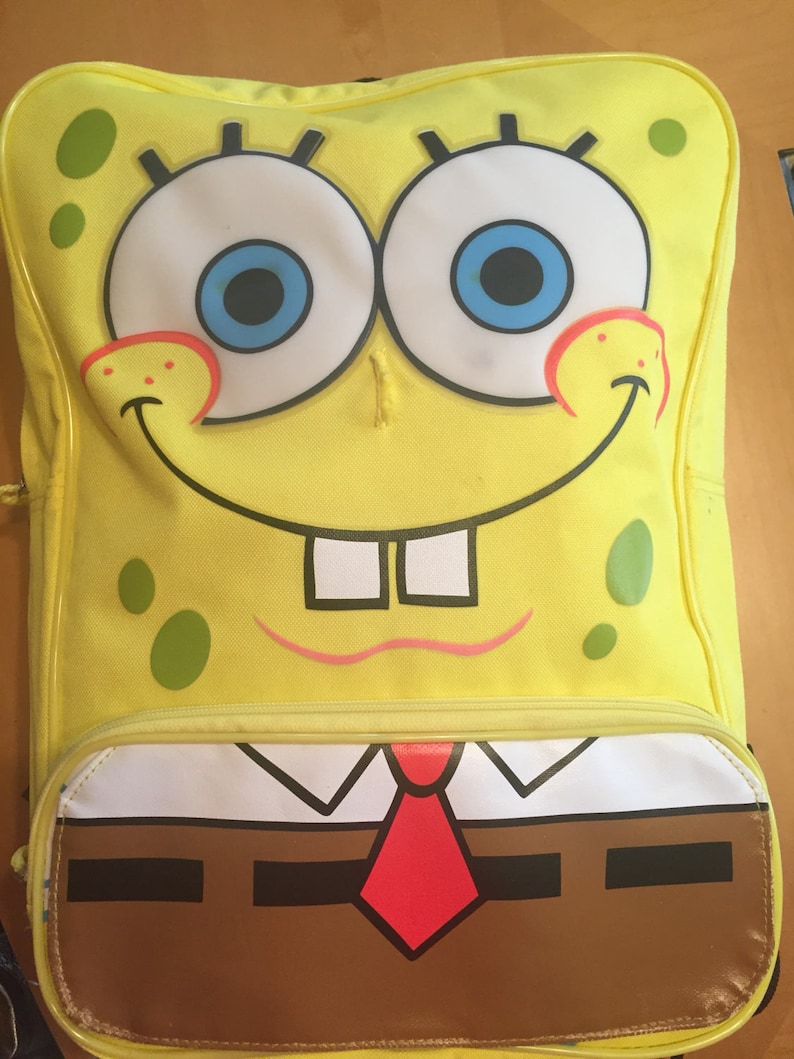 Bookbag EDM Rave Bag Club Kid SpongeBob Backpack 90s Vintage Cyber FUN!