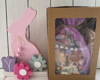Pink Bunny Craft Kit: DIY Wooden Easter Decor with Paint