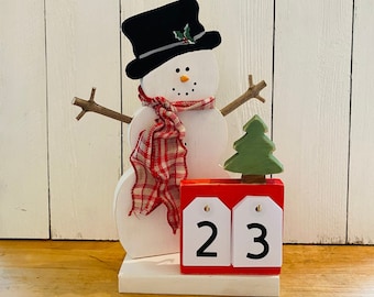 Christmas Countdown, Snowman Decor,  Christmas Decor,  Kids Christmas Countdown,  Days Until Christmas, Farmhouse Christmas Decoration