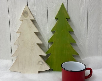 Wooden Christmas Tree Decor