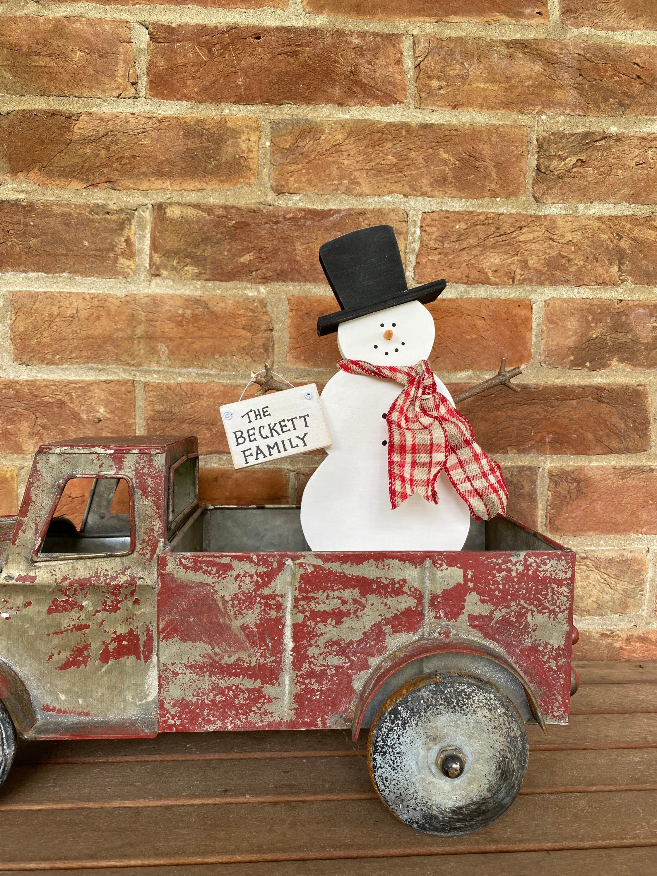 Décoration De Noël Mignonne : 9 Petits Bonhommes De Neige En Bois à Suspendre - Frosty Et Ses Amis - 6