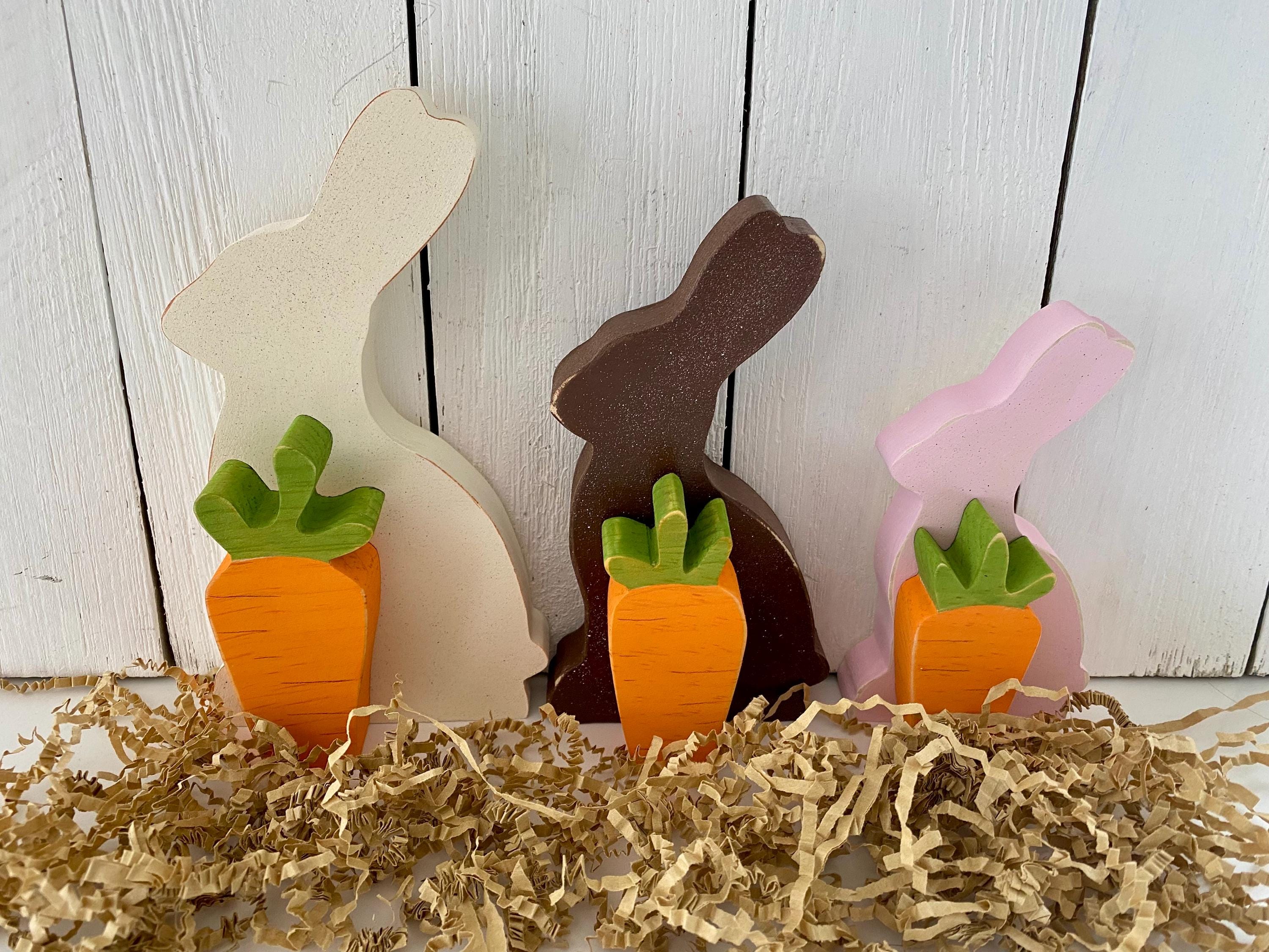 Easter Bunny Craft Kit With Paint, Spring DIY Wooden Adult and Kids ...