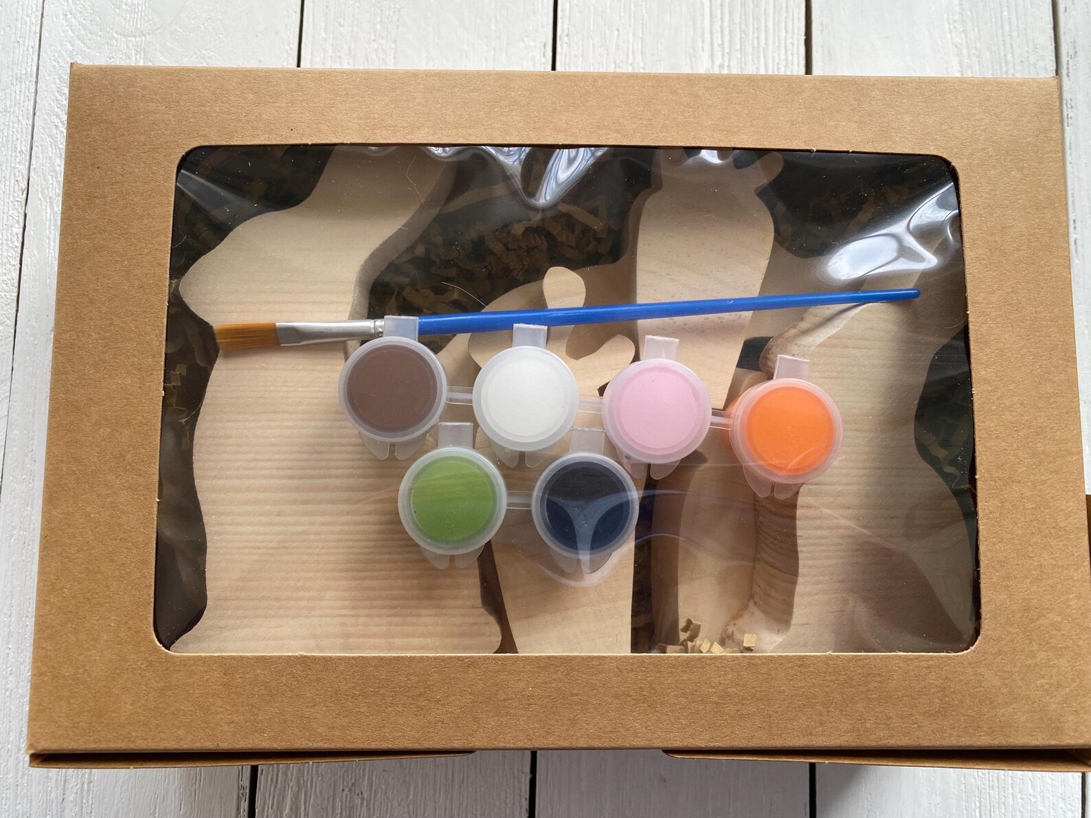 Easter Bunny Craft Kit With Paint, Spring DIY Wooden Adult and Kids ...