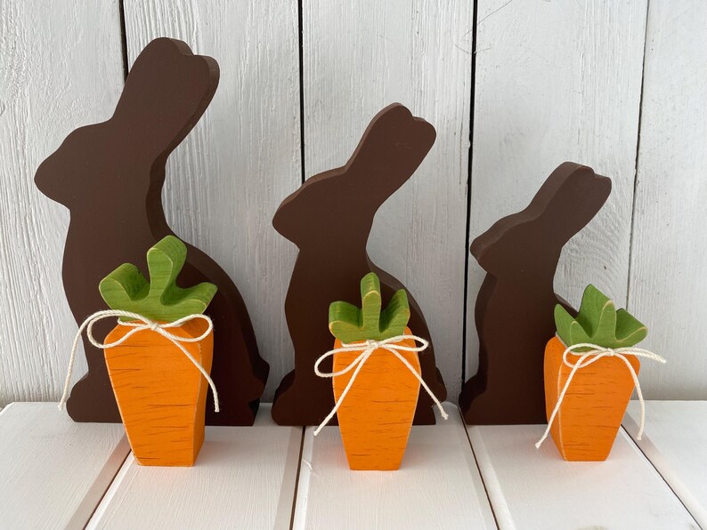 Easter Bunny Craft Kit With Paint, Spring DIY Wooden Adult and Kids ...