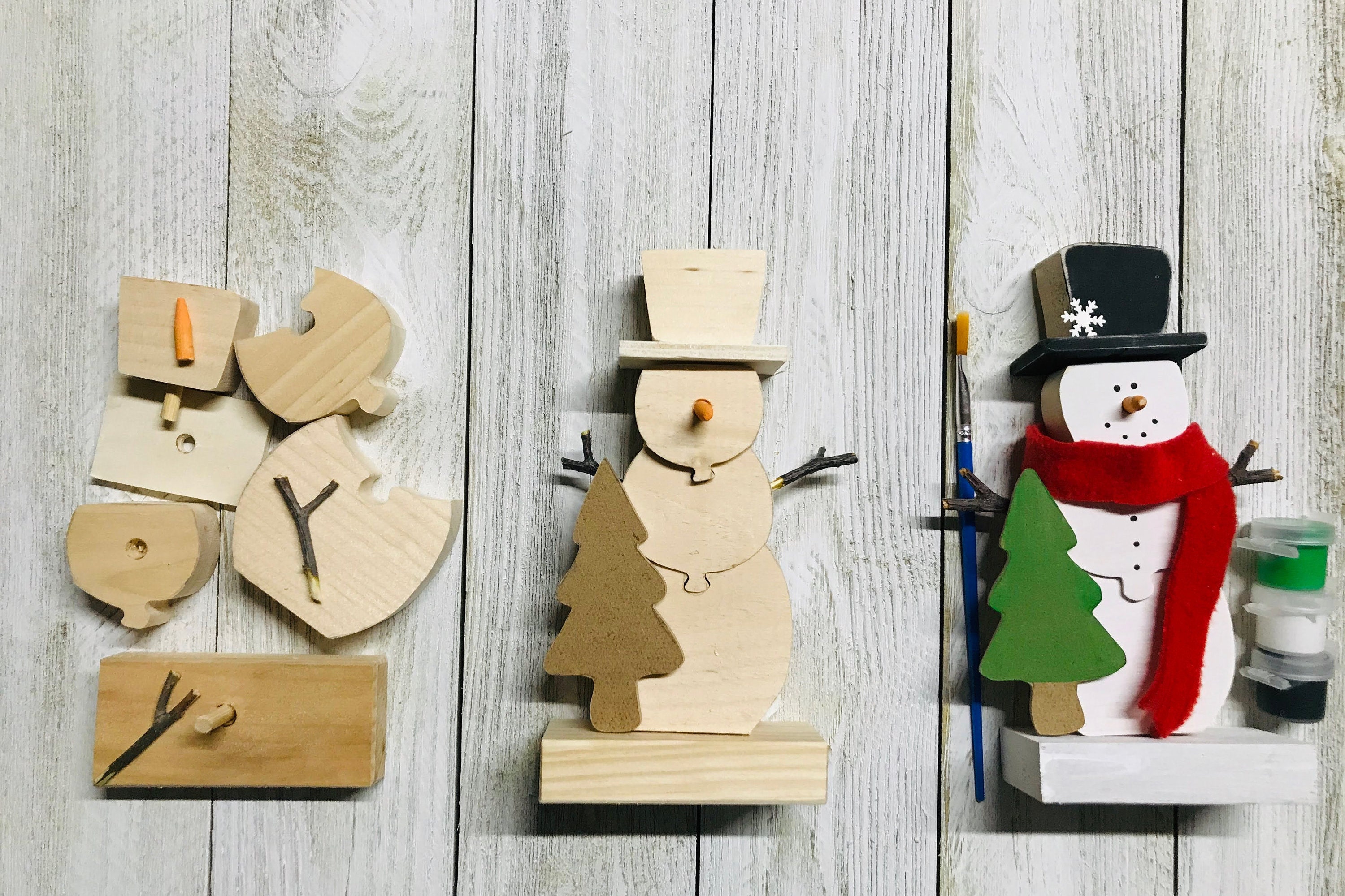 Christmas Craft Kit Wooden Craft Kit Adult painting kit Etsy