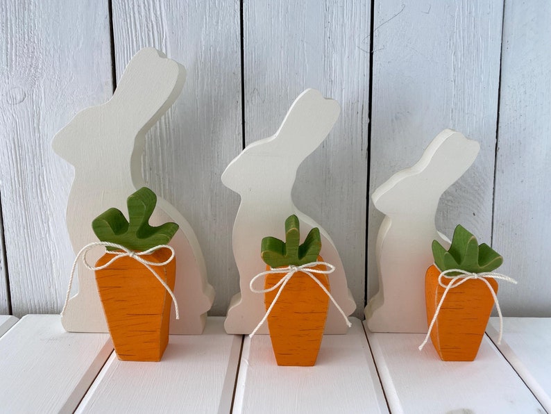 Easter Bunny Craft Kit With Paint, Spring DIY Wooden Adult and Kids ...