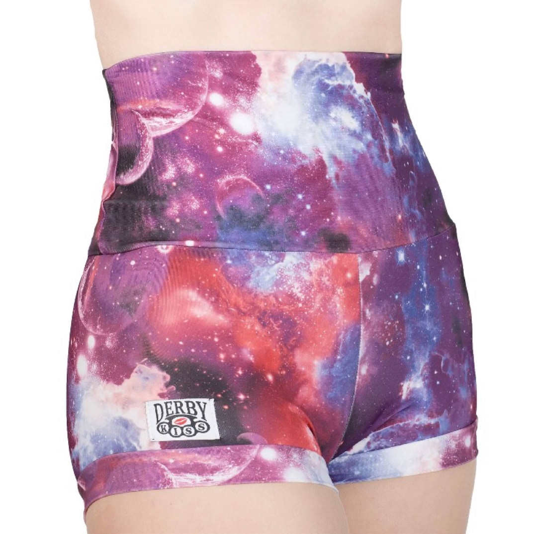 Derby Kiss Galaxy Roller Derby Shorts Regular and High Waisted Etsy
