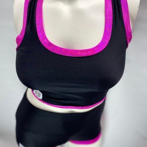 Crop Top roller derby pole fitness lifting rave Top All fabric choices available