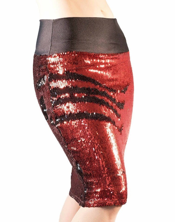 Stretch sequin top pencil skirt australia