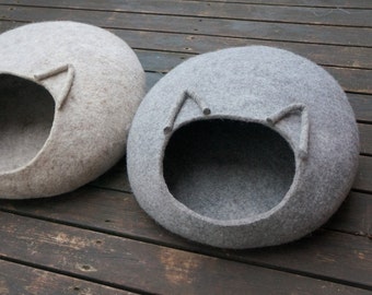Cat cave grey Cat bed Pet bed Cat furniture Pet supplies free shipping