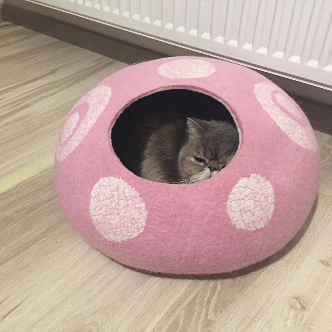 Cat Bed Pet Supplies Cat Cave Wool Cat Bed Pink Cat Cave Cat Etsy