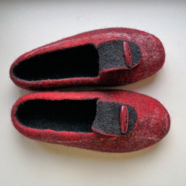 Felted slippers Felted wool slippers Felted women slippers Soft wool Eco felted slippers Gefilzte Hausschuhe