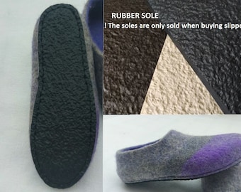 Rubber soles for my felted slippers