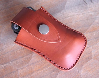 Leather Multi tool Gerber Suspension sheath with belt loop - tan pouch cover
