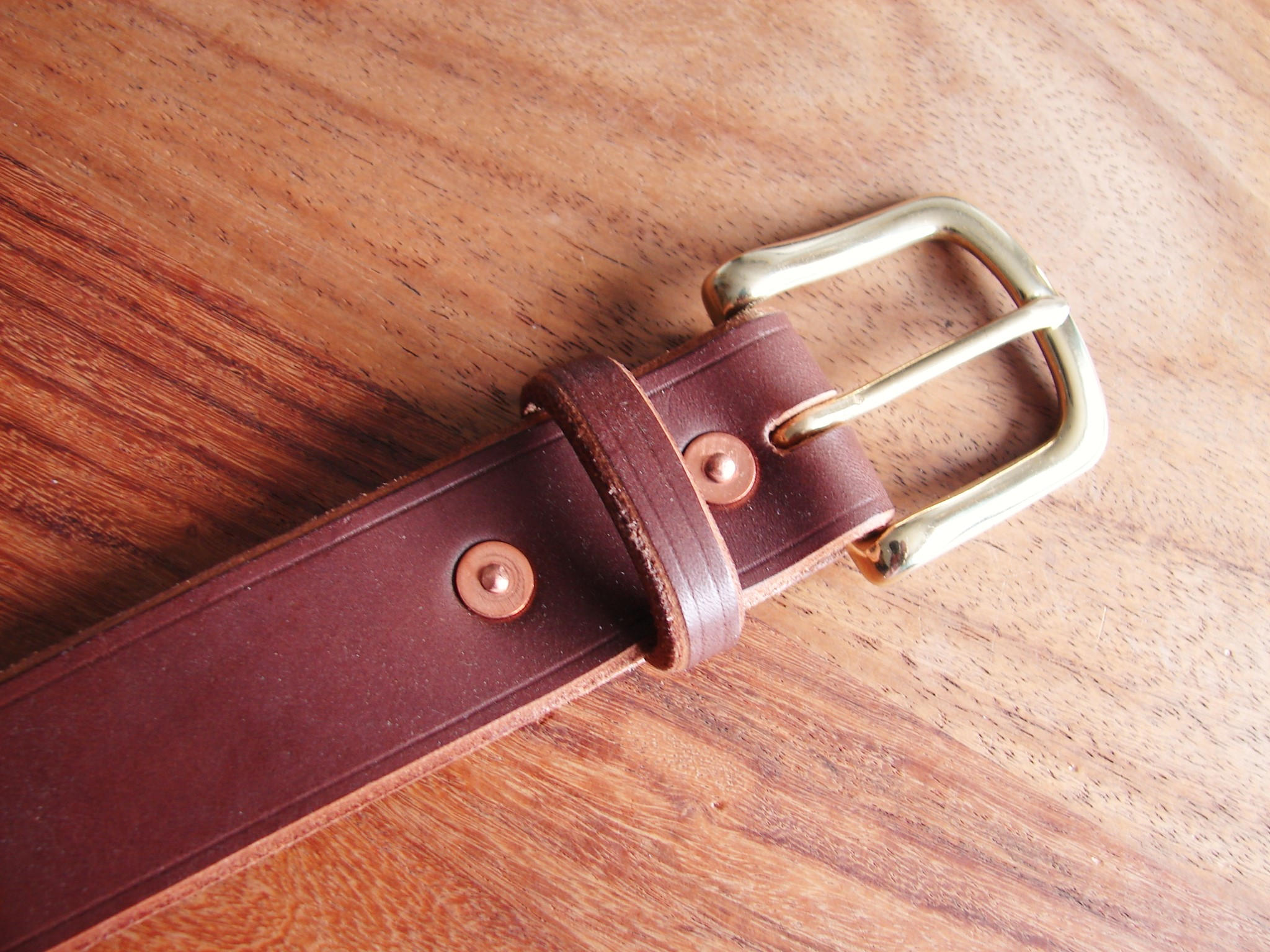 Brown Leather Belt Brass Buckle 1 1/4 Wide Made to - Etsy UK