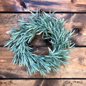 Faux Rosemary Wreath, Small Wreath, Candle Wreath, Mini Wreath, Farmhouse Decor, Wreath, Faux Greenery Wreath, Home Decor