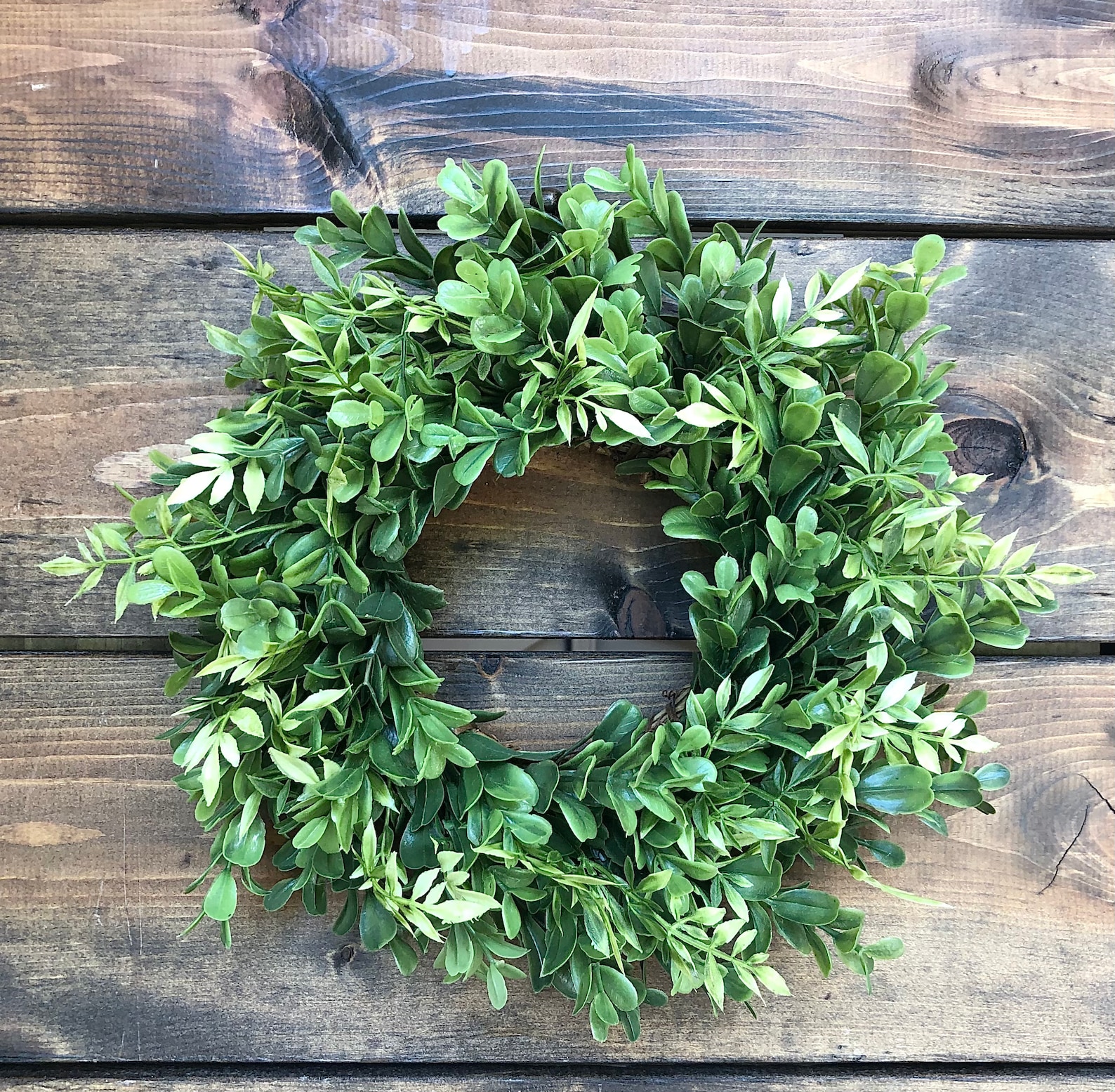 Faux Greenery Wreath Mixed Greenery Wreath Small Wreath Etsy