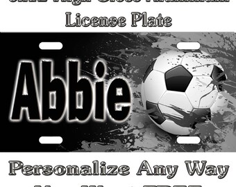 SAINT LUCIA FLAG SPORT SOCCER License Plate Frame Stainless Metal Tag Holder