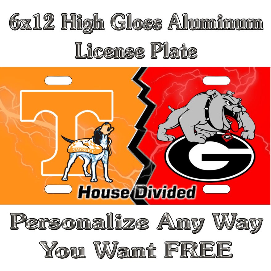 House Divided Tennessee Sign Custom Monogram License Etsy