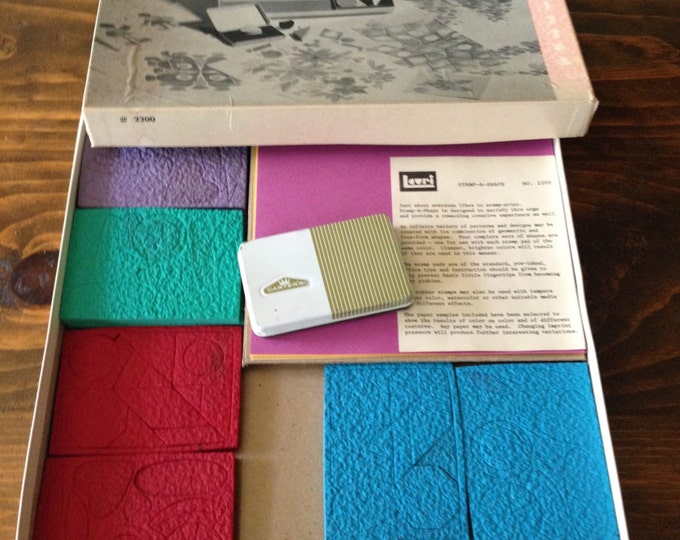 Vintage Stamp a Shape Rubber Stamp Kit. Etsy